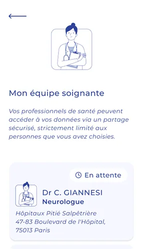 Étape 3 — Connexion avec votre neurologue